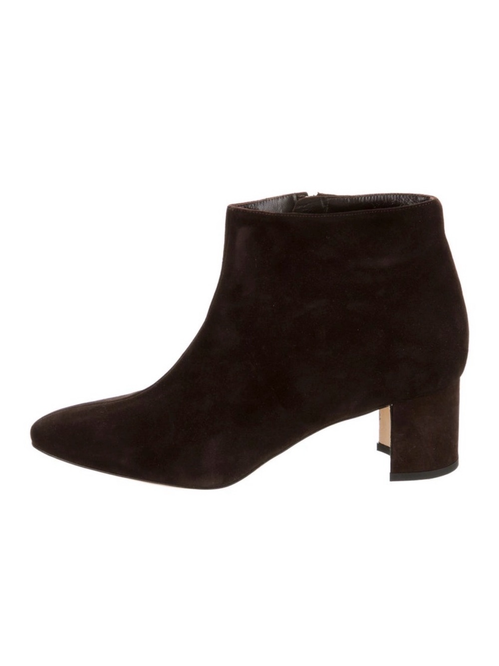 Manolo Blahnik Dark Brown Suede Ankle Booties